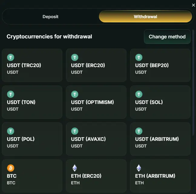 goldenroo Cryptocurrencies for withdrawal